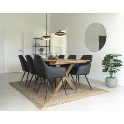 Spisebord i genbrugsteak 200x90xh75cm