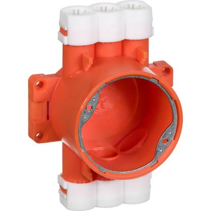 Lauritz Knudsen dåse til pladeloft, vindtæt, type PL55/16 mm, orange