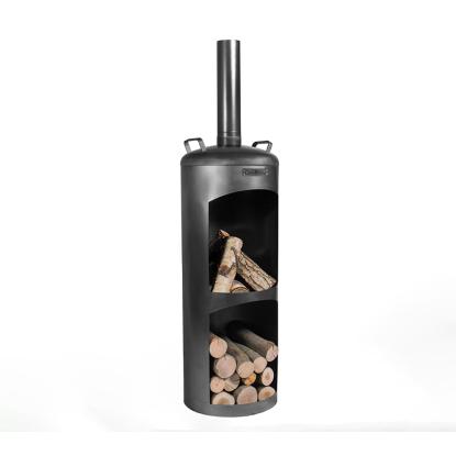 Cook King Faro havepejs, stål, sort, Ø40 x 158 cm