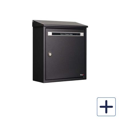 Allux navneskinne aluminium m/stop