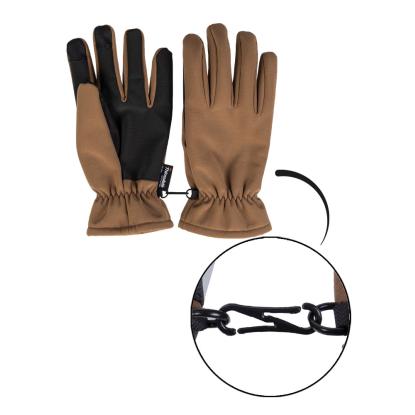 Mil-Tec softshell Thinsulate handsker, dark coyote brun 