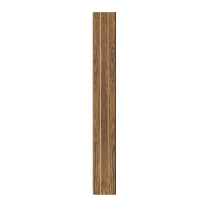 I-Wood Basic 3-lamel akustikpanel, klar olieret, brun filt og sort kerne, valnøddefiner, 17 x 300 mm 
