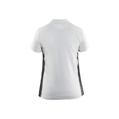 Blåkläder 3390 dame poloshirt, hvid/mørk grå