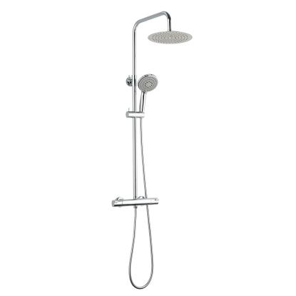 Nortiq luksus brusesystem med termostat og 25 cm hovedbruser, krom