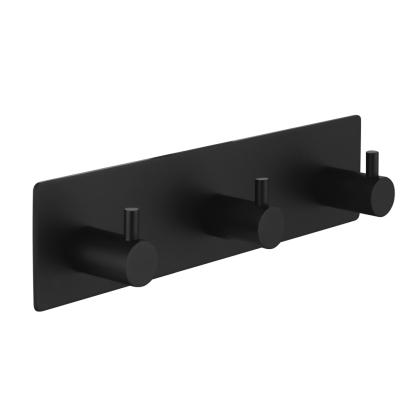 House Rio knage med 3 kroge, mat sort, 180 x 45 x 32 mm