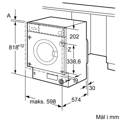 Siemens WI14W542EU integreret vaskemaskine - 8 kg