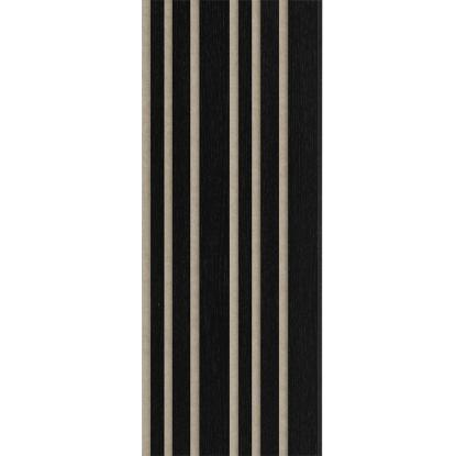 I-Wood Medio+ Mixed akustikpanel, sortmalet, beige filt og sort kerne, egefiner, 17 x 300 mm