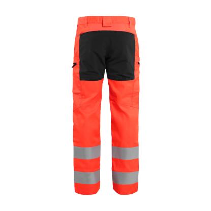 Blåkläder 1585 high vis buks med stretch, hi-vis rød/sort