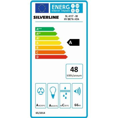 Silverline SL4117 Beta Ada frithængende emhætte, hvid, 80 cm