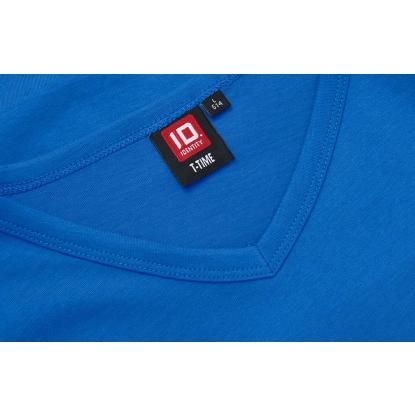 ID T-TIME® 0514 T-shirt med v-hals, azur