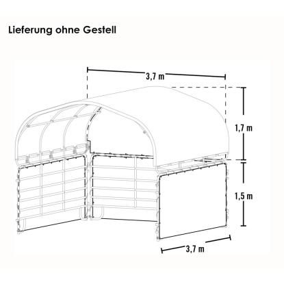 ShelterLogic Run-in-Shed sidepaneler til overdækning/hestestald, polyethylen/stål, grøn