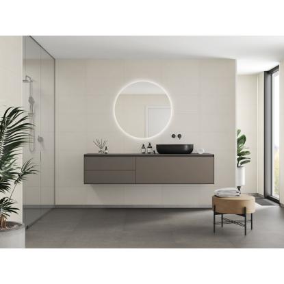 Fibo Stone vådrumspanel med 60 x 30 cm fliselook, 10 x 600 x 2400 mm, sahara extra matt