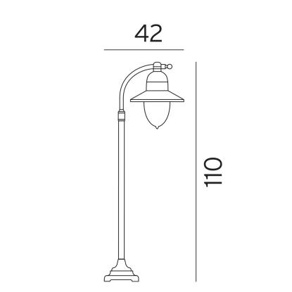 Norlys Como bedlampe, E27, IP54, sort