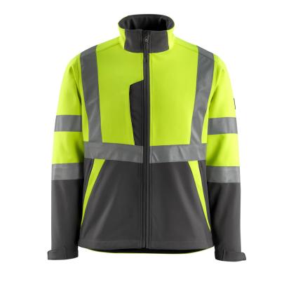 MASCOT SAFE LIGHT Kiama softshell jakke, hi-vis gul/mørk antracit