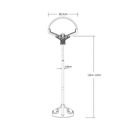 Lifetime Nebraska basketballstander, justerbar, 167-228 cm