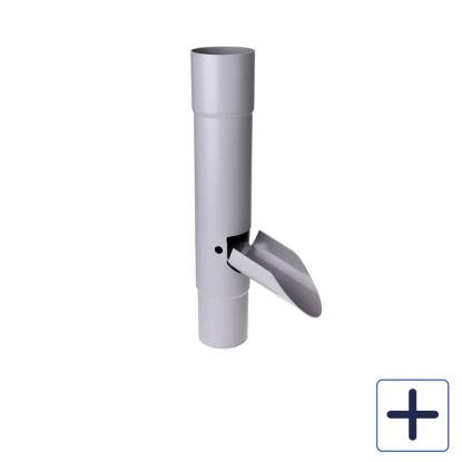 Plastmo vandudviser med klap, PVC, grå