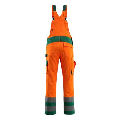 MASCOT SAFE COMPETE Barras overall med knælommer, hi-vis orange/grøn