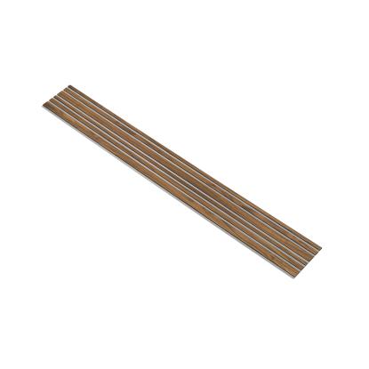 I-Wood Basic Mixed akustikpanel, klar olieret, grå filt og sort kerne, valnøddefiner, 17 x 300 mm 
