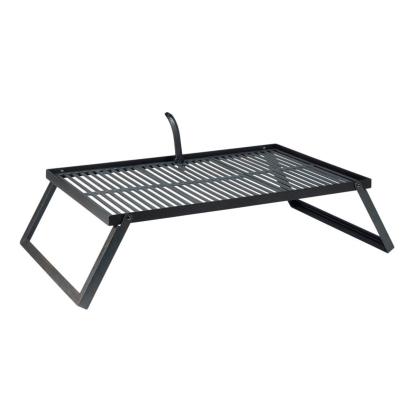 Bon-fire bålgrill med 3 riste og foldbare ben, støbejern