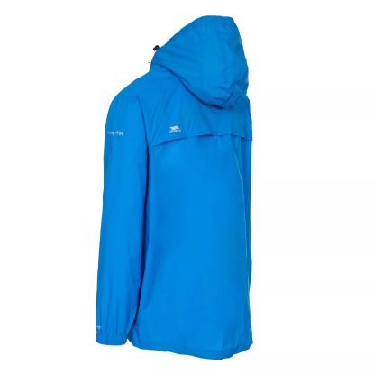 Trespass QIKPAC packaway regnjakke med pose, unisex, blå
