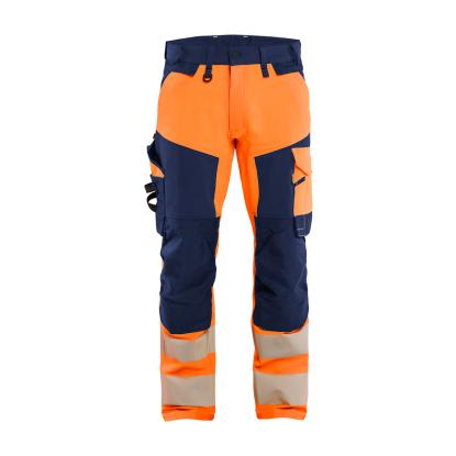 Blåkläder 1124 high vis buks 4-vejs stretch, hi-vis orange/marineblå