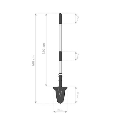 Spear Head XL havespade, manganstål, 148 cm