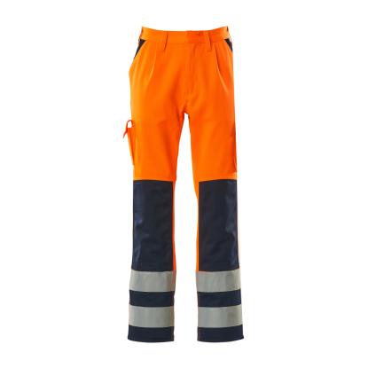 MASCOT SAFE COMPETE Olinda arbejdsbukser med knælommer, hi-vis orange/marine