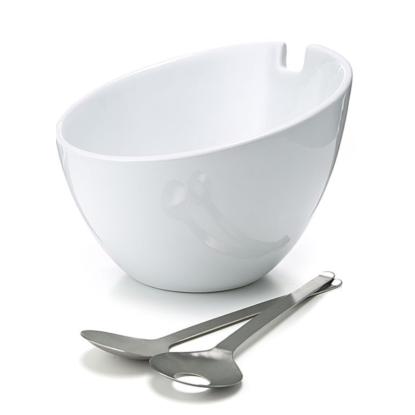 Steel-Function salatskål med bestik, porcelæn/rustfrit stål