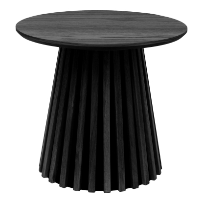 Osaka hjørnebord, sort egefiner, Ø50 cm