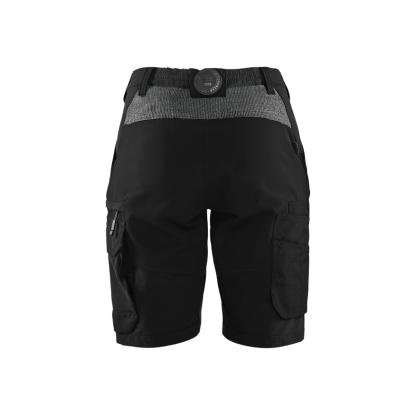 Blåkläder 7123 dame service shorts 4-vejs stretch, sort/mørk grå