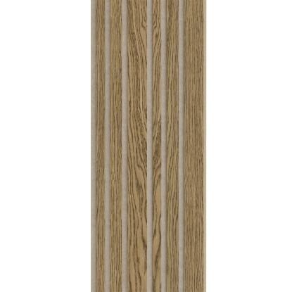 I-Wood Medio+ Mixed akustikpanel, mørkebrun olieret, beige filt og lys kerne, egefiner, 16 x 300 mm