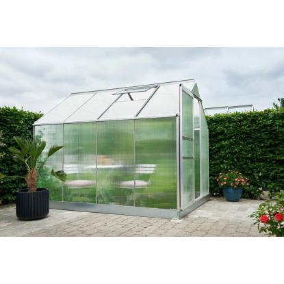 Halls Popular drivhus 5,0 m², alu, 4 mm poly