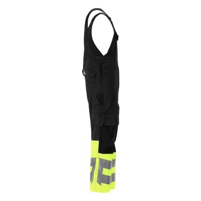 MASCOT SAFE SUPREME Sunderland overall med knælommer, sort/hi-vis gul