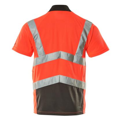 MASCOT SAFE YOUNG Anadia poloshirt, hi-vis rød/mørk antracit