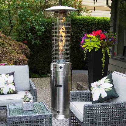 Densol Olympia gas terrassevarmer med flamme, rustfri, - 11 kW