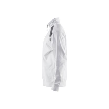 Blåkläder 3353 sweatshirt half zip, hvid/mørk grå