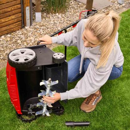 AL-KO 38.6 Li Combi Care Comfort vertikalskærer med 2 x 2,5 Ah, 18 V/36 V batterier og lader, 400 m²