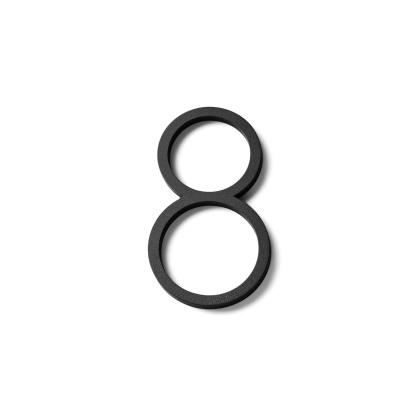 Habo Contemporary small husnummer 8, 82 mm, sort