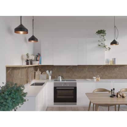 Fibo Kitchen Board vægplade, 10 x 600 x 580 mm, golden brown marble silk - 2 stk.