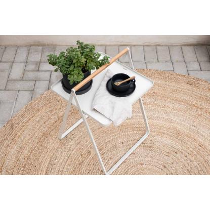 Venture Design Clarin sidebord, stål, beige, 42,5 x 42,5 cm