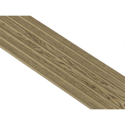 I-Wood Medio+ Original akustikpanel, mørkebrun olieret, brun filt og lys kerne, egefiner, 16 x 300 mm