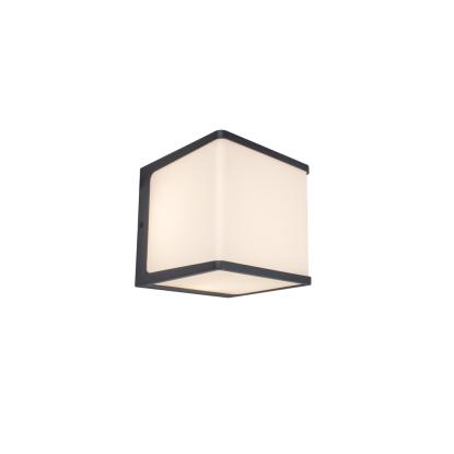 LUTEC DOBLO udendørs LED væglampe, 15 x 15 cm, 3000K, IP54, mørk grå