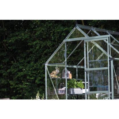 Halls Icon 6 drivhus 3,7 m², alu, 3 mm hærdet glas