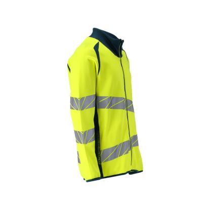 MASCOT ACCELERATE SAFE sweatshirt med lynlås, hi-vis gul/mørk petroleum