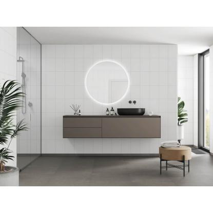 Fibo Colour vådrumspanel med 20 x 30 cm fliselook, 10 x 600 x 2400 mm, white silk