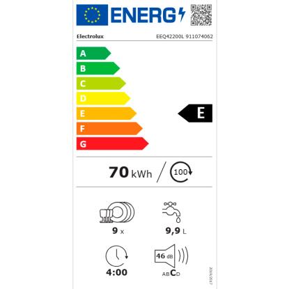 Electrolux 600 SatelliteClean smal opvaskemaskine til integrering EEQ42200L