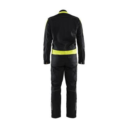 Blåkläder 6144 industri kedeldragt stretch, sort/hi-vis gul