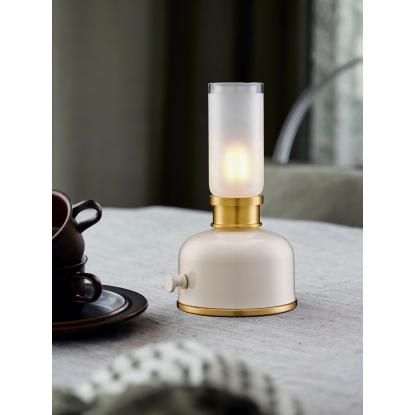 PR Home Frida LED bordlampe, transportabel, beige