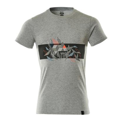 MASCOT ACCELERATE SAFE T-shirt, grå-meleret/hi-vis rød