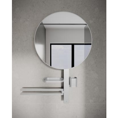 Ideal Standard Alu+ spejl med hylde, sølv, Ø50,8 cm